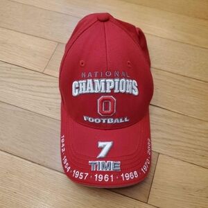 Vintage Adult Ohio State Football Seven Time National Champions Y2K Baseball Hat